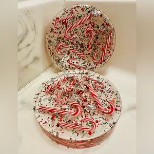 Candy cane coasters